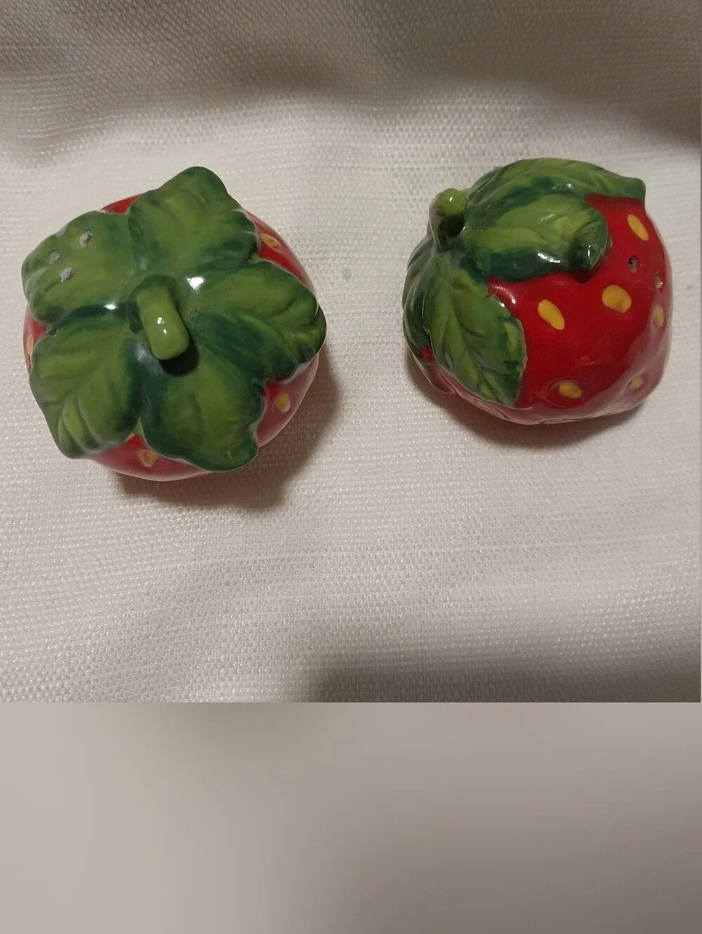 Cost Plus World Market Ceramic Strawberry Salt & Pepper Skakers